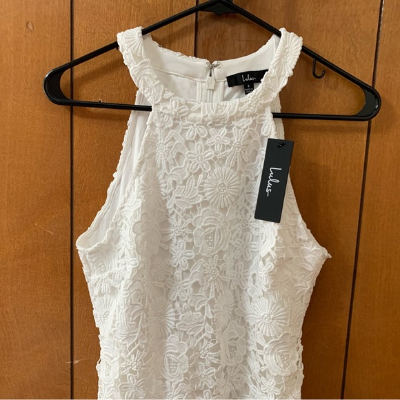NWT Lulu’s white lace floral mini dress size small - Picture 2 of 11